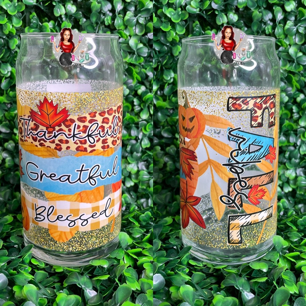 Thankful Glass Cup